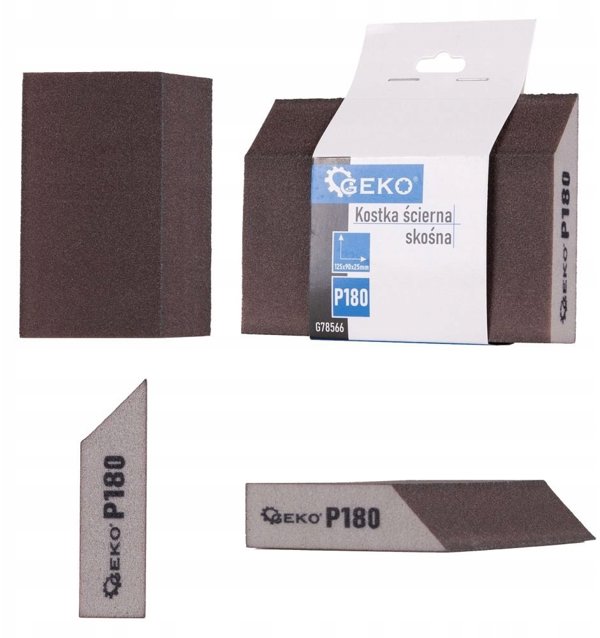 Geko Λειαντικό Σφουγγάρι Πλαγίας 125x90x25mm P180