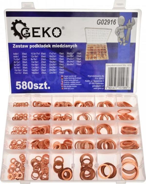 Geko Σετ Χαλκοδράμενων Ρακόρ 580 Τεμαχίων G02916 - Επαγγελματικό Σετ Σύνδεσης Καλωδίων