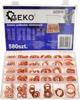 Geko Σετ Χαλκοδράμενων Ρακόρ 580 Τεμαχίων G02916 - Επαγγελματικό Σετ Σύνδεσης Καλωδίων