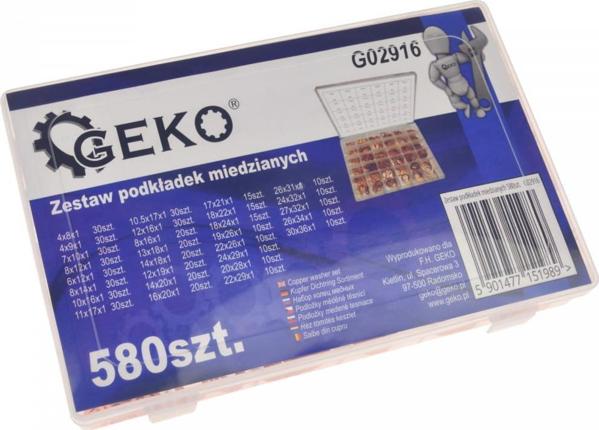Geko Σετ Χαλκοδράμενων Ρακόρ 580 Τεμαχίων G02916 - Επαγγελματικό Σετ Σύνδεσης Καλωδίων