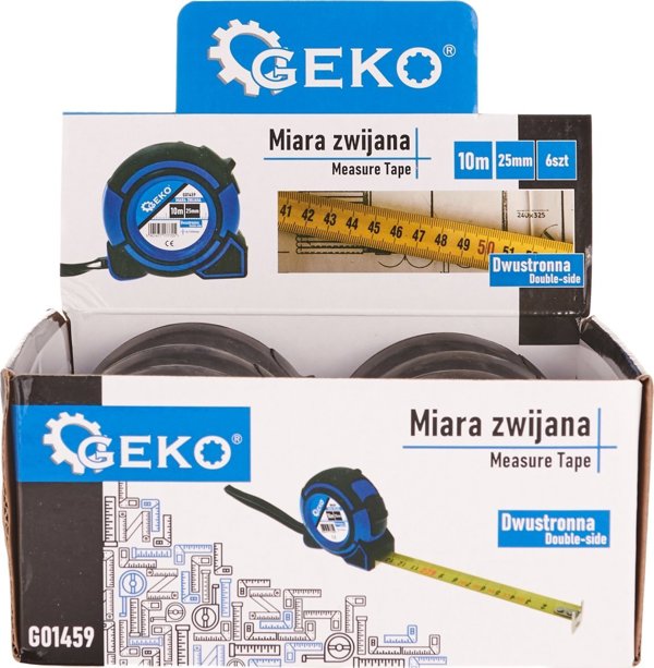 Geko Αυτοκόλλητη Ταινία Διπλής Όψεως 10mm x 25m, Πολυμορφική Ταινία Στερέωσης