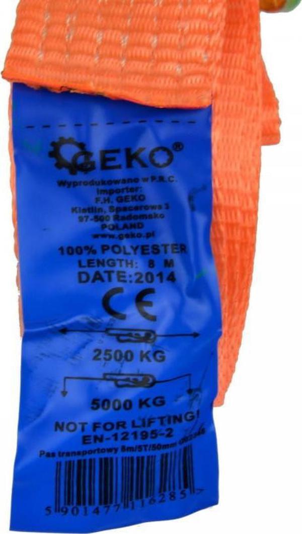 Ιμάντας Μεταφοράς Geko G02348, 8m x 50mm, Αντοχή 5 τόνων