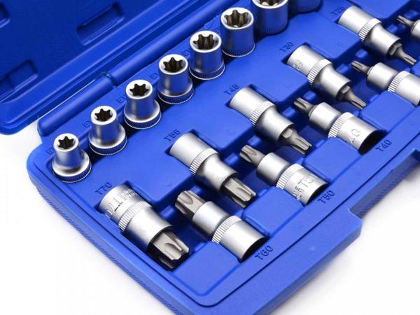 Geko Σετ Καρυδάκια και Μύτες Torx 19 Τεμαχίων 1/2" G13565
