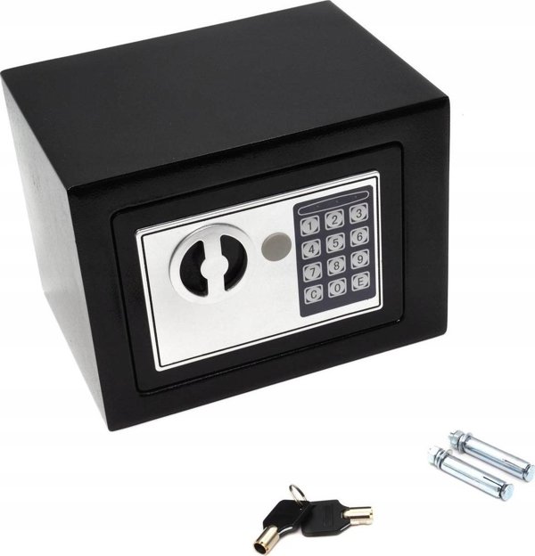 Geko Sejf na szyfr i zamek elektroniczny 21x17x17cm (1)