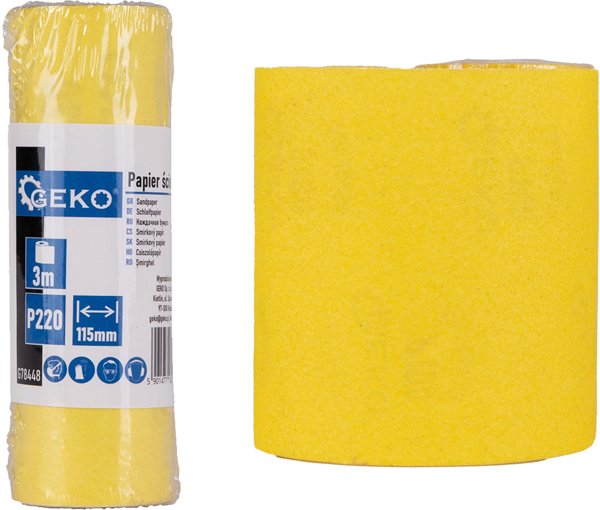 Geko Papier scierny – rolka 115mm x 3m P220