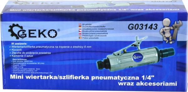 Geko Πνευματικός Μύλος 1/4" G03143, Μίνι Τράπανο με 25 Αξεσουάρ