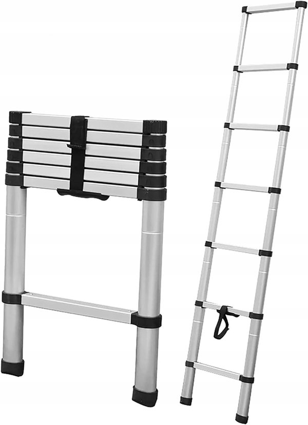 Geko Drabina teleskopowa aluminiowa 2,6m 150kg (1)