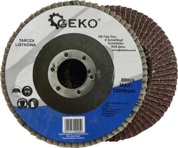 Geko Tarcza listkowa 115mm P80 GEKO (10/25/200)