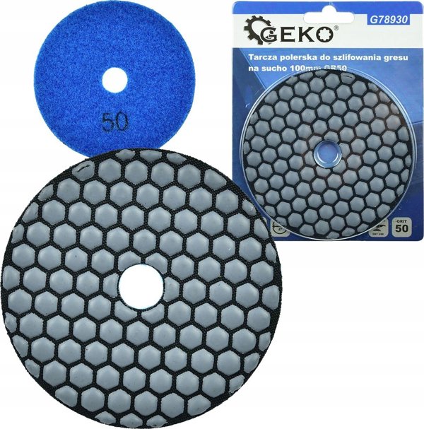 Geko Tarcza polerska do szlifowania gresu na sucho 100mm GR50 (5/250))