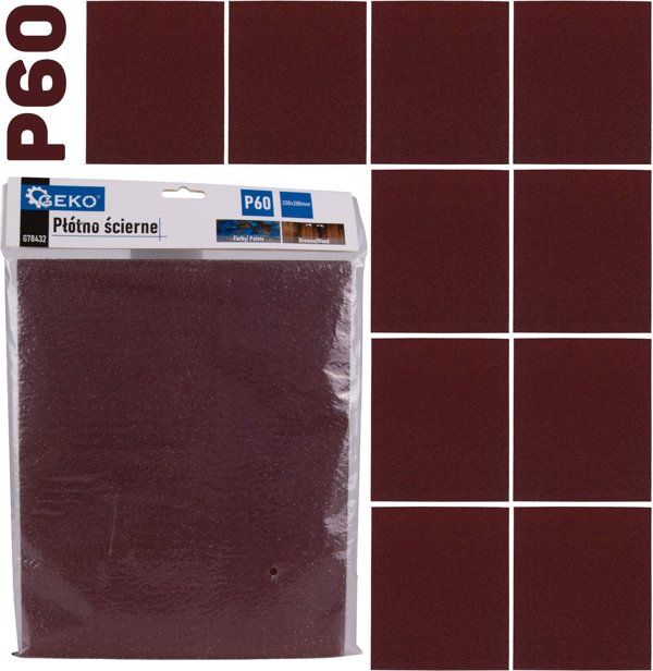Geko Plotno scierne – arkusz 230x280mm P60