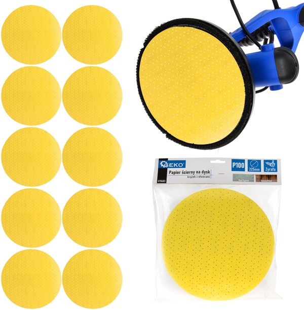 Geko Papier scierny na dysk 225mm P100 zyrafa