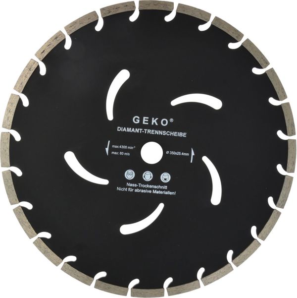 Geko tarcza diamentowa czarna 350x10x25,4mm (G00297)