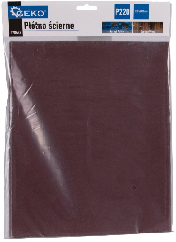 Geko Plotno scierne – arksz 230x280mm P220 (10/500)