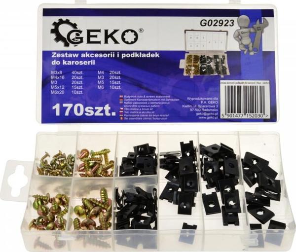Geko Σετ Αξεσουάρ και Υποστηρίγματα Αμαξώματος 170τμχ G02923