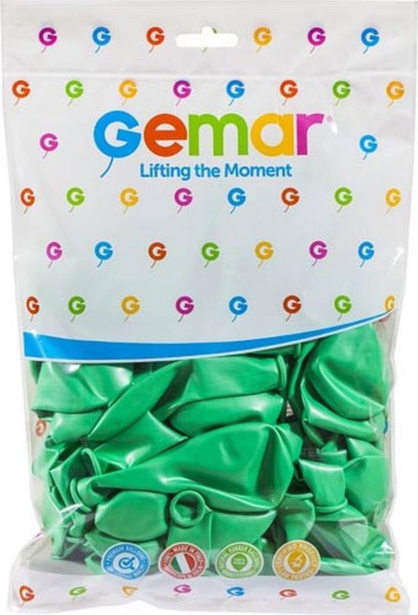 Gemar Μεταλλικά Μπαλόνια Πράσινα Μέντα GM90 25 cm 100 τεμ.