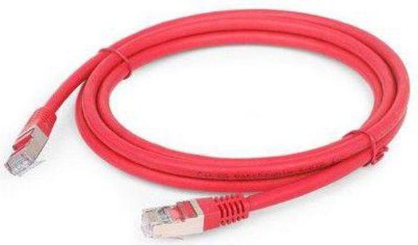Gembird RJ-45/RJ-45, kat. 6A, S/FTP, 0.5m, czerwony (PP6A-LSZHCU-R-0.5M)