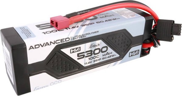 Gens Ace Μπαταρία Gens ace Advanced G-Tech 5300mAh 11.4V 3S1P 100C HV αυτοκινήτου Lipo Hardcase με σύνδεσμο Deans Plug