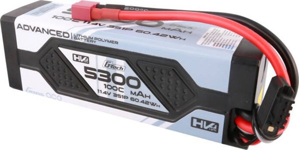 Gens Ace Μπαταρία Gens ace Advanced G-Tech 5300mAh 11.4V 3S1P 100C HV αυτοκινήτου Lipo Hardcase με σύνδεσμο Deans Plug