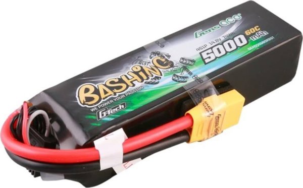 Gens Ace Μπαταρία Lipo G-Tech 5000mAh 14.8V 4S1P 60C με Σύνδεσμο XT90 - Bashing Series