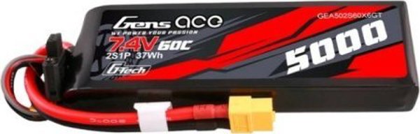 Gens Ace Μπαταρία Lipo G-Tech 5000mAh 7.4V 60C 2S1P με Κονέκτορα XT60