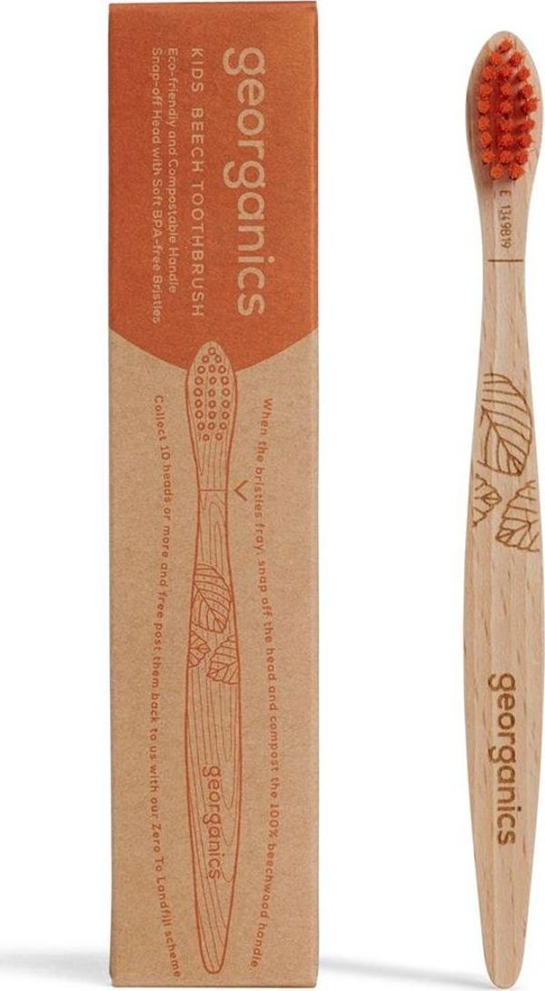 Georganics Παιδική Οικολογική Οδοντόβουρτσα από Ξύλο Οξιάς, FSC Πιστοποιημένη, Γερμανικής Κατασκευής