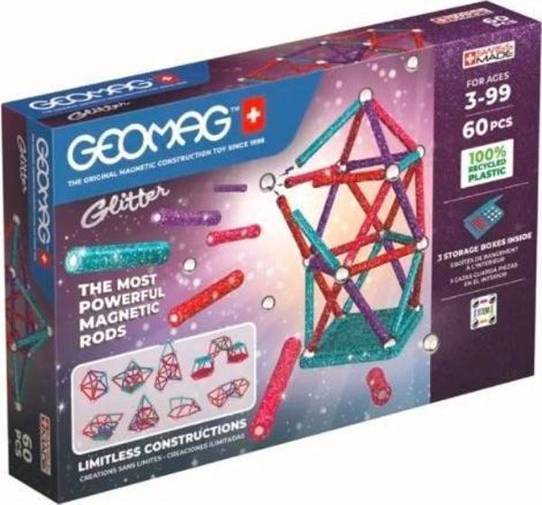 Geomag Magnetic blocks Glitter Recycled 60 στοιχείων 10003807 871772005360