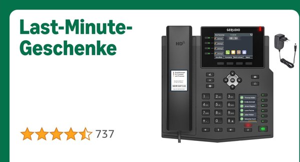Gequdio High-End IP Telefon GZ-8 mit Netzteil mit Touchdispl