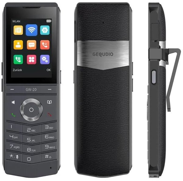 Gequdio GW-20 WLAN IP Telefon mit Ladeschale, SIP kompatibel