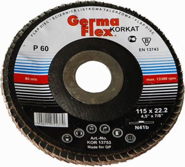 GERMAFLEX Λίστα Τριβής 125 mm P 80 (GLKN41B125-80)