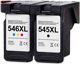 G&G Σετ 2 XL Μελανιών Συμβατά με Canon 546XL/545XL - Μαύρο & Έγχρωμο
