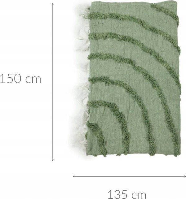Gift Decor Ριχτάρι με κρόσσια, 135 x 150 cm