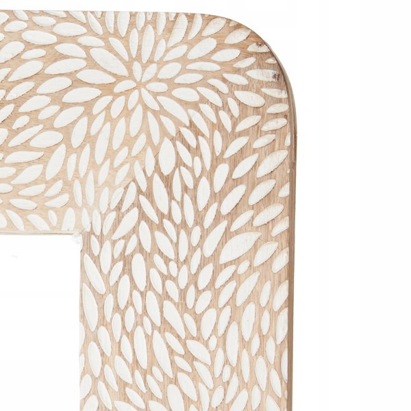 Καθρέφτης τοίχου Giftdecor σε ξύλινη κορνίζα mango LINES&CURVES 60x90 εκ.