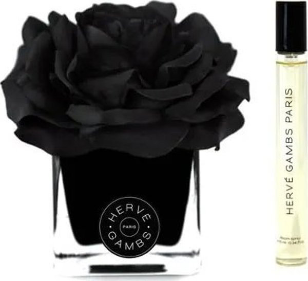 Σετ Δώρου Herve Gambs: Terre D'epices, Σπρέι Δωματίου, 10 ml + Μαύρο Couture Λουλούδι, Πορσελάνη, Αρωματικός Διαχυτής Καλαμιών, Μαύρο Unisex