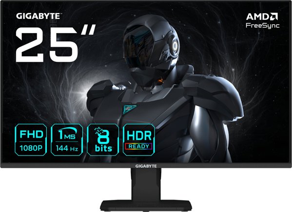 Gigabyte GS25F14 EK | 24.5 " | SS IPS | FHD | 144 Hz | 1 ms | 1920 x 1080 pixels | 300 cd/m² | HDMI ports quantity 2