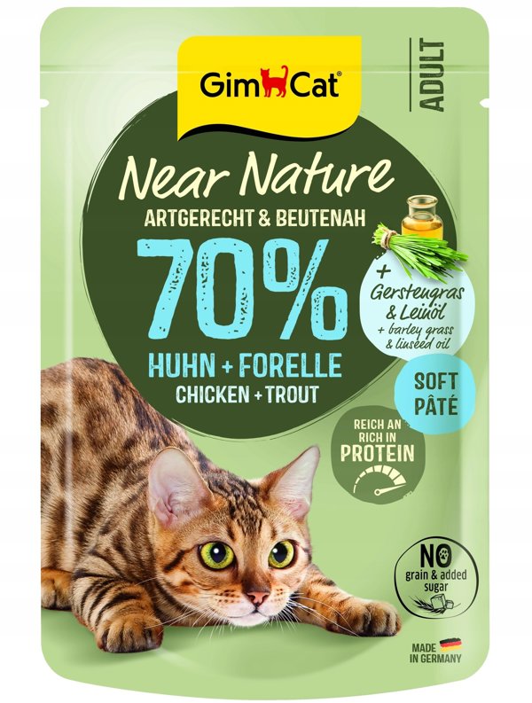 GIMCAT SASZETKA NEAR NATURE KURCZAK PSTRAG 85g