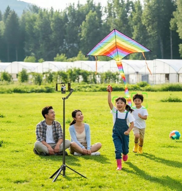 Aochuan Smart V3 Gimbal Smartphone με AI Tracking, Τηλεχειριστήριο & Τρίποδο/Selfie Stick, Μαύρο