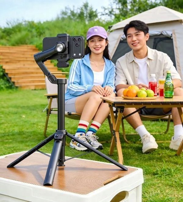 Aochuan Smart V3 Gimbal Smartphone με AI Tracking, Τηλεχειριστήριο & Τρίποδο/Selfie Stick, Μαύρο
