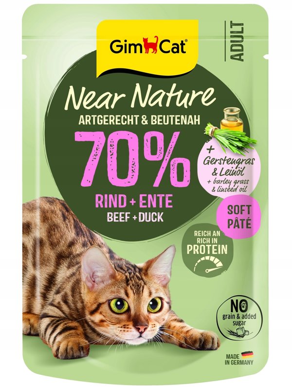 GIMCAT ΣΑΚΟΥΛΑ Near Nature Βοδινό/Πάπια 85g