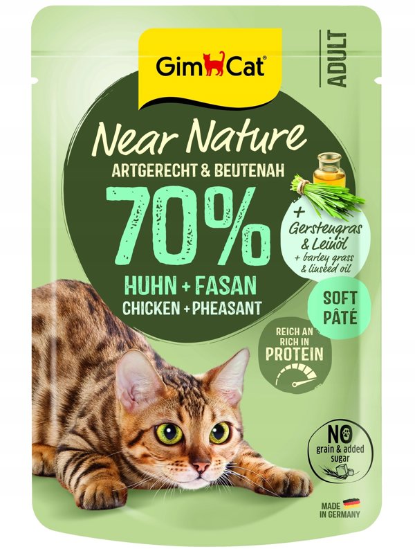 GIMCAT Σακούλα Near Nature Κοτόπουλο/Φασιανός 85g /16