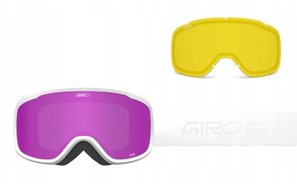 Giro Moxie Γυναικεία Γυαλιά Σκι White Stacked, Φακοί Amber Pink S2 & Yellow S0, 2025/2026