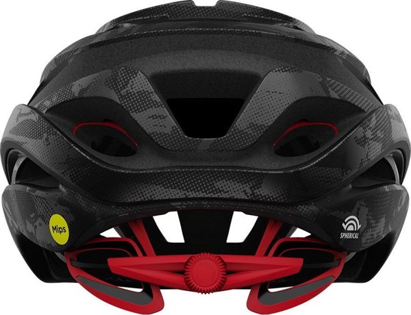 Giro Helios Spherical MIPS Κράνος Ποδηλασίας Δρόμου, Ματ Μαύρο/Κόκκινο, Μέγεθος L (59-63 cm)
