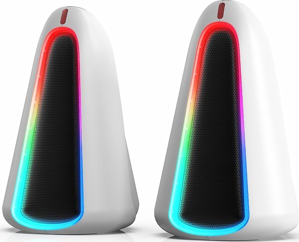 Marvo Ηχεία Υπολογιστή MONKA SG-500, 2.0, 6W, RGB Φωτισμός, Λευκά