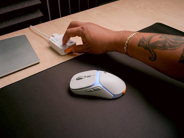 Ασύρματο Ποντίκι Glorious Model O3 Wireless Λευκό RGB InfinitePlay