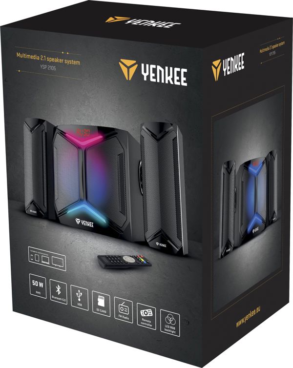 Yenkee YSP 2105 Ηχεία Υπολογιστή 2.0 με Ασύρματο Τηλεχειριστήριο και Line In