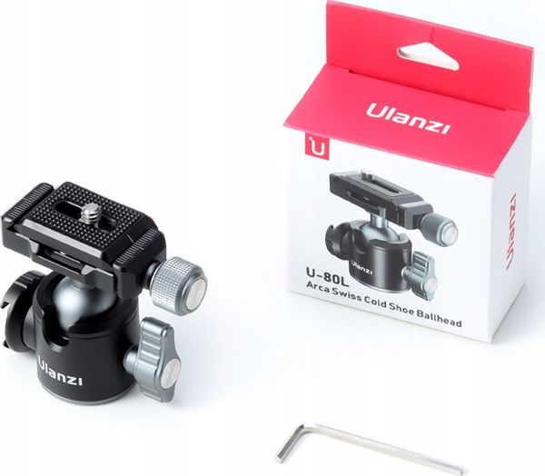 Ulanzi U-80L 3D Ball Head με Arca Swiss Quick Release και ISO Hot Shoe - Αλουμίνιο 360°