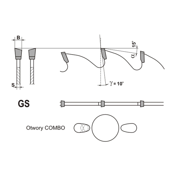 Globus Πριόνι για εγκάρσια κοπή σκληρού ξύλου GS10 400x30x4,0mm PS210-0400-0004