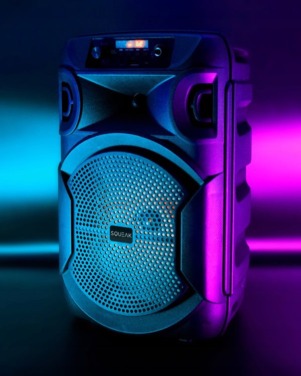 Squeak PulseTower SQ1006 Bluetooth 5.3 Ηχείο 1000W με Λειτουργία Καραόκε, Μαύρο