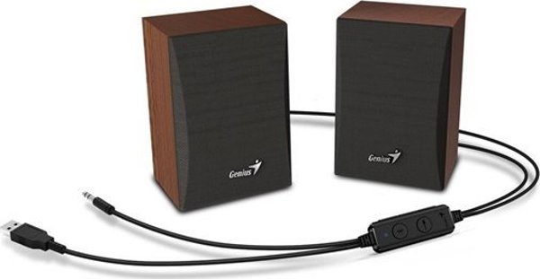 Genius SP-HF380BT Ηχεία Υπολογιστή 2.0 με Bluetooth και Σύνδεση 3.5mm, 3W RMS