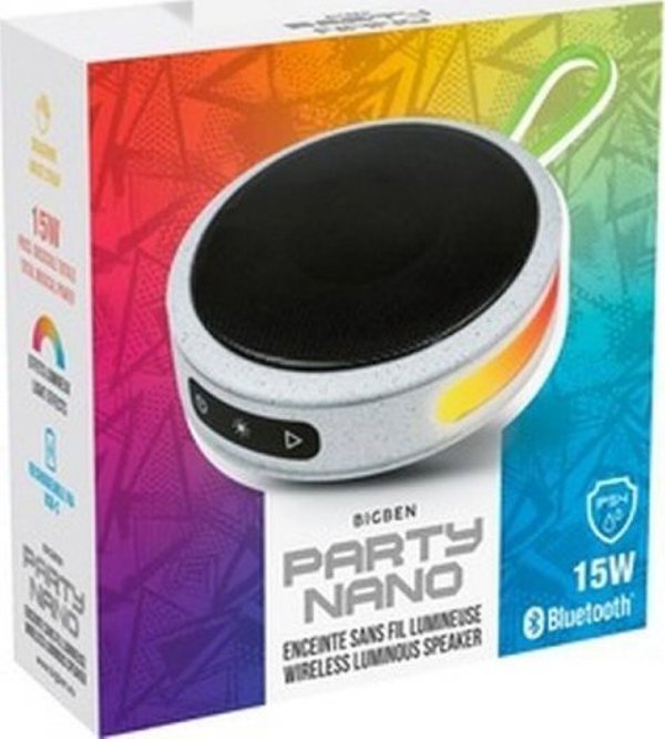 BigBen Party Nano Φορητό Ηχείο Bluetooth 15W, Αδιάβροχο, Λευκό