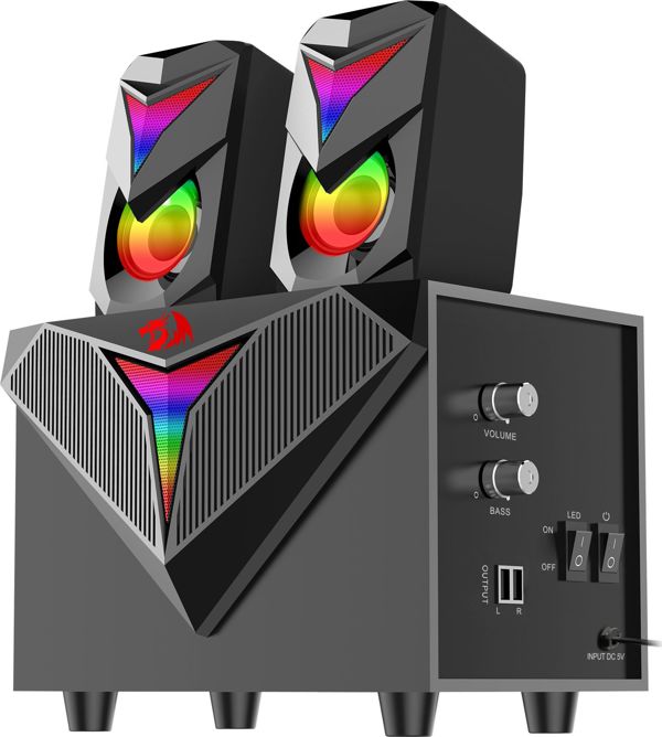 Redragon Toccata GS700 Ηχεία Υπολογιστή 2.1 με Subwoofer, Μαύρα